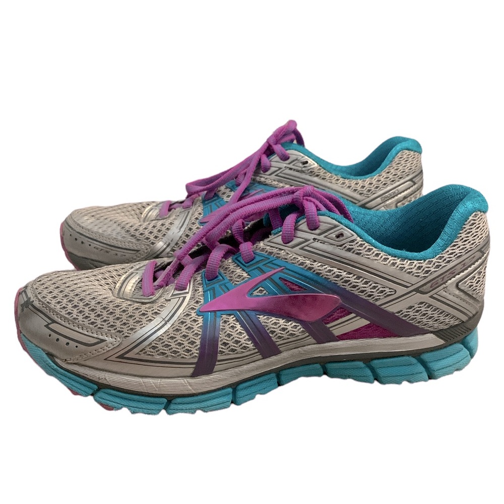 Brooks Adrenaline GTS 17 Silver/Purple Women's Running Shoe 1202311B055 Size 10